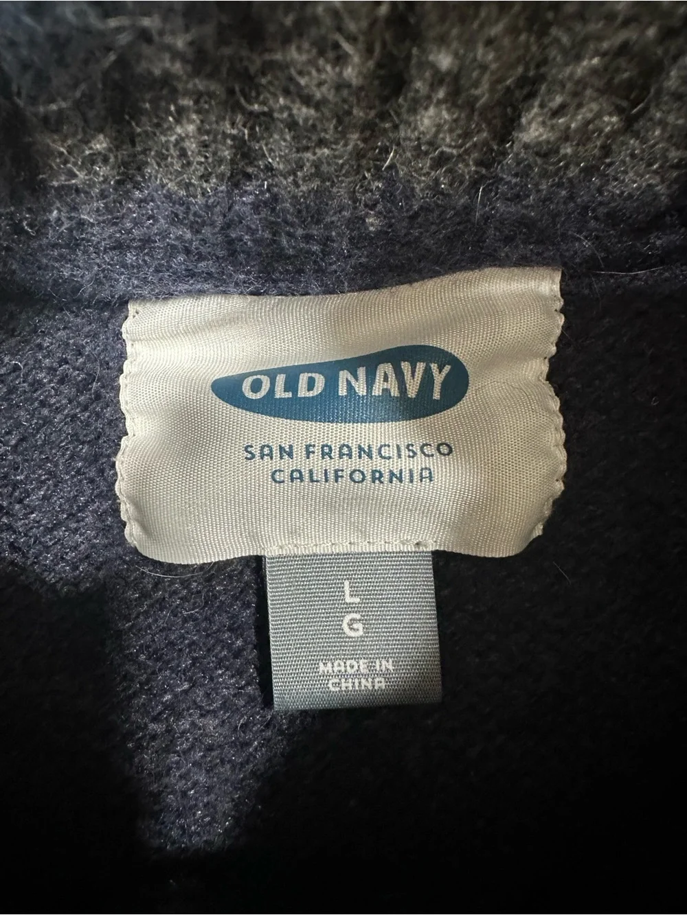 Old Navy Navy Wool Blend Mock Neck Button Sweater Men’s Large